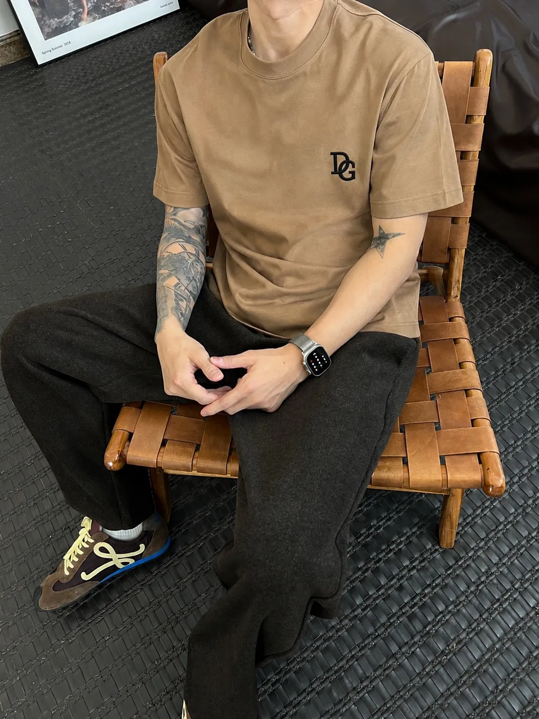 DG～ logo ， Same Style 《 》 ， ， tee， ， Same Style ， : Black White Coffee Brown Size：S（90-130 ） M（125-150 ） L（135-165 ） XL（160-190 ） XXL（185 ）